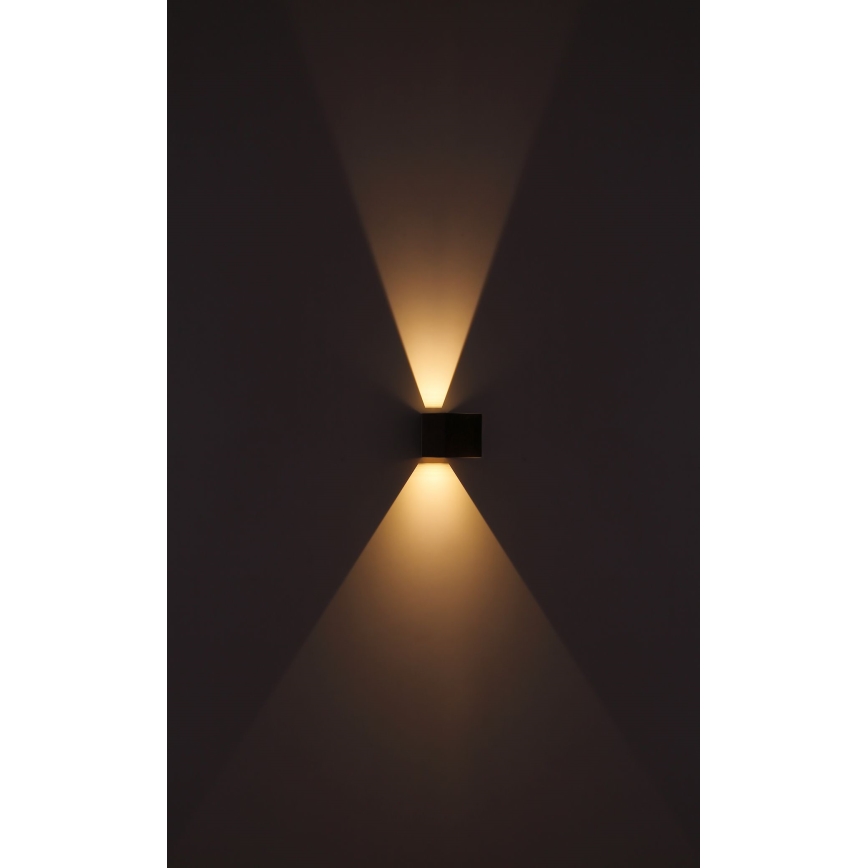 Globo - LED Zunanja stenska svetilka 2xLED/3W/230V IP44 rjava