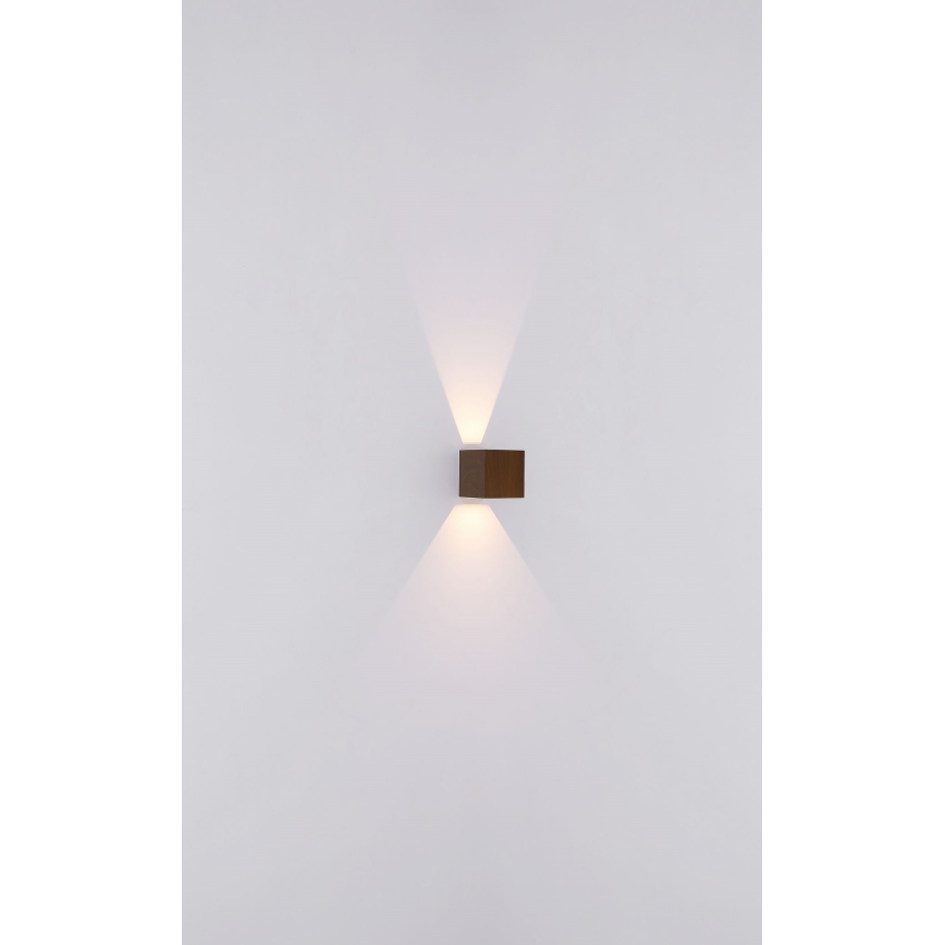 Globo - LED Zunanja stenska svetilka 2xLED/3W/230V IP44 rjava