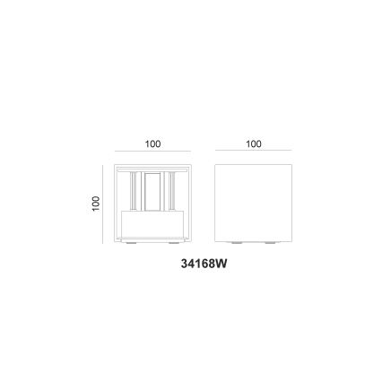 Globo - LED Zunanja stenska svetilka 2xLED/3W/230V IP44 rjava