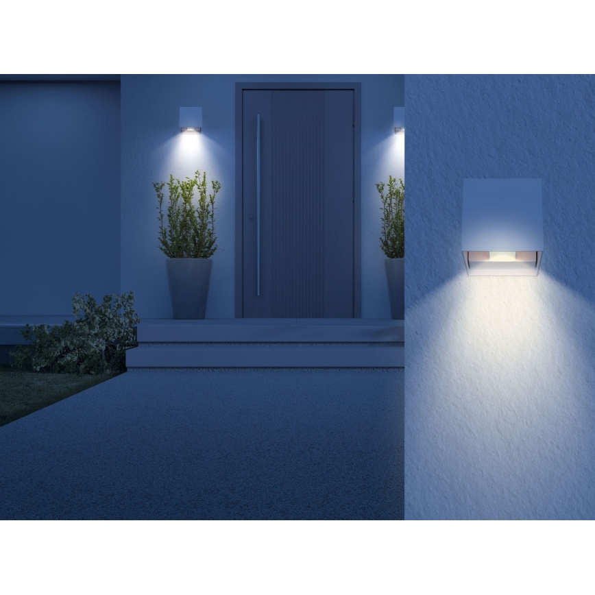 Globo - LED Zunanja stenska svetilka 2xLED/3W/230V IP44 bela