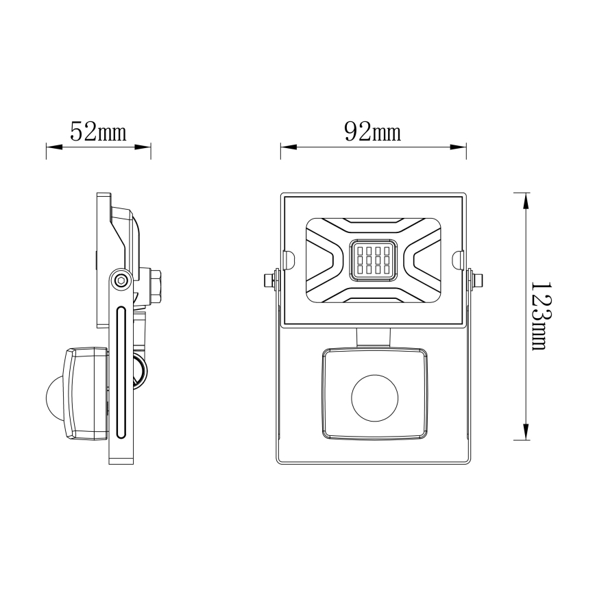 Globo - LED Reflektor s senzorjem LED/10W/230V IP44