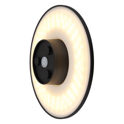 Globo - LED Zunanja stenska svetilka LED/15W/230V 3000/4000/6000K pr. 25,2 cm IP44 črna