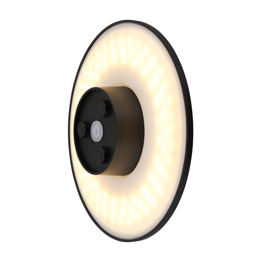 Globo - LED Zunanja stenska svetilka LED/15W/230V 3000/4000/6000K pr. 25,2 cm IP44 črna