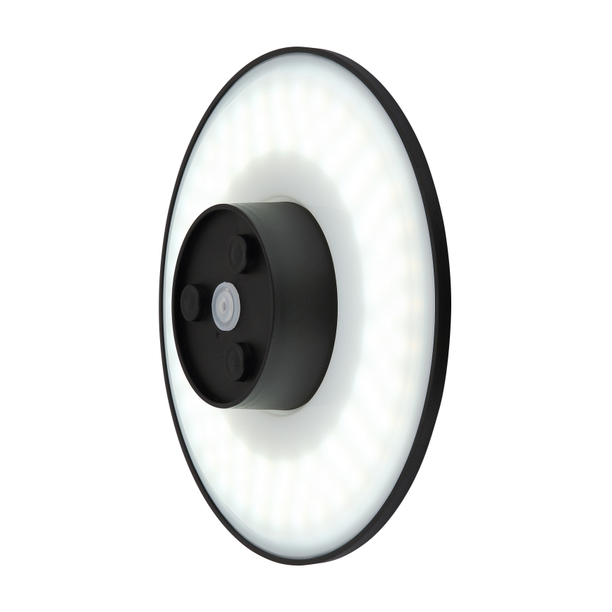 Globo - LED Zunanja stenska svetilka LED/15W/230V 3000/4000/6000K pr. 25,2 cm IP44 črna