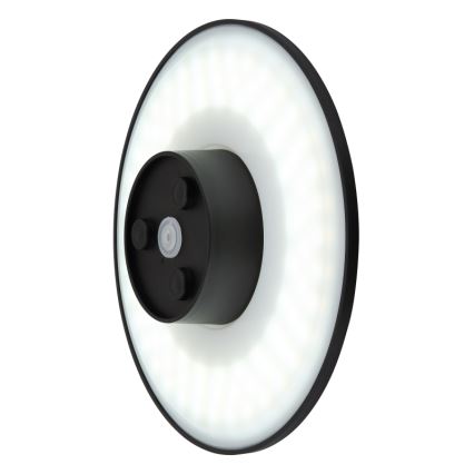Globo - LED zunanja stenska svetilka LED/15W/230V 3000/4000/6000K premer 25,2 cm IP44 črna