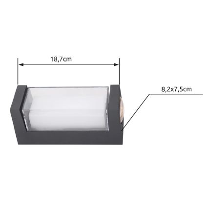 Globo - LED Zunanja stenska svetilka LED/12W/230V 3000K IP54 antracit