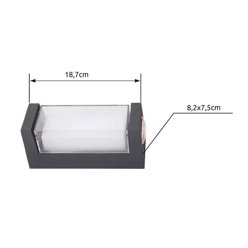 Globo - LED Zunanja stenska svetilka LED/12W/230V 3000K IP54 antracit