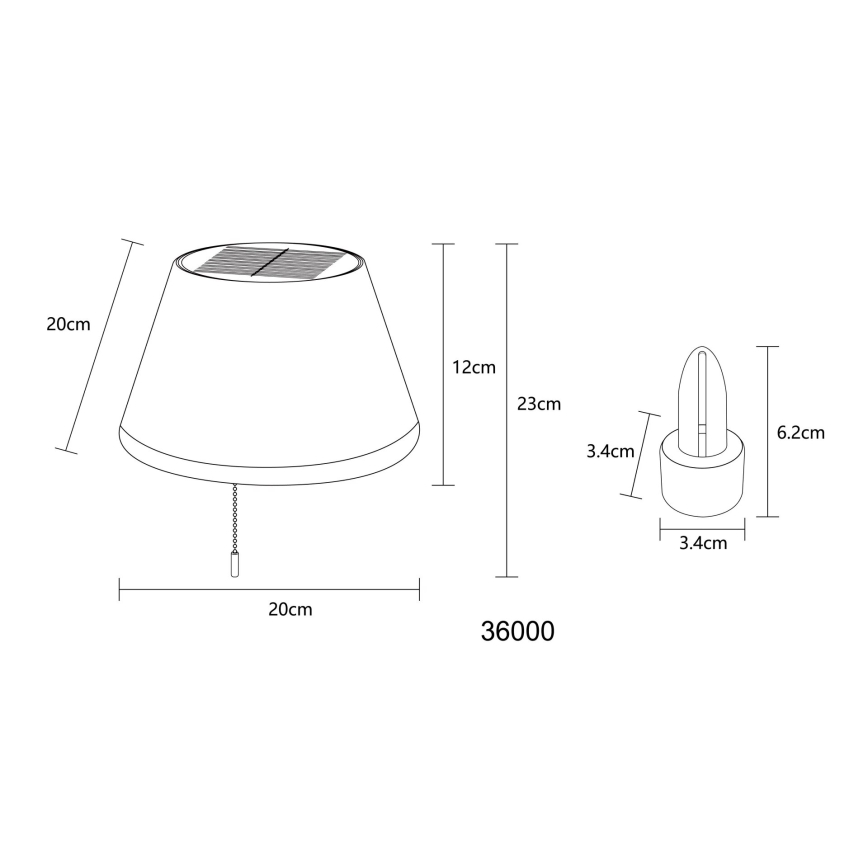 Globo - LED Solarna steklenica lampshade 10xLED/1,5W/3V IP44