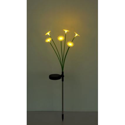 Globo - LED solarno svetilo 6xLED/3V IP44 600 mAh cvet