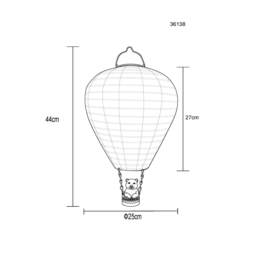 Globo - LED Viseča solarna dekoracija 24xLED/0,06W/3V IP44 leteči balon