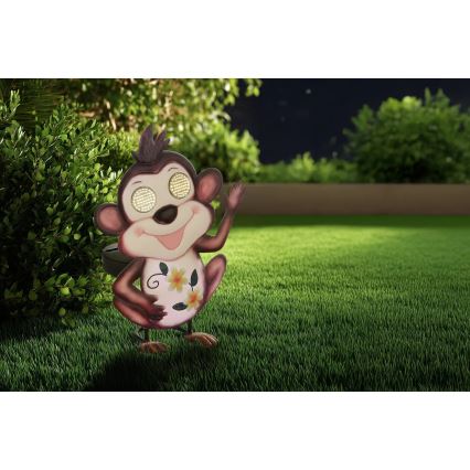 Globo - LED solarna svetilka 104xLED/3V IP44 300 mAh v obliki opice