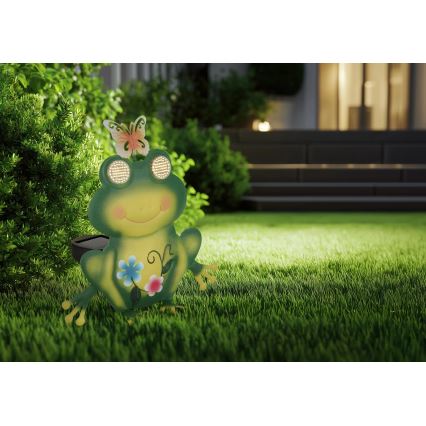 Globo - LED solarna svetilka 104xLED/3V IP44 300 mAh žaba