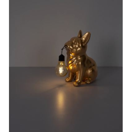 Globo - LED sončna svetilka LED/3V IP44 300 mAh zlati pes