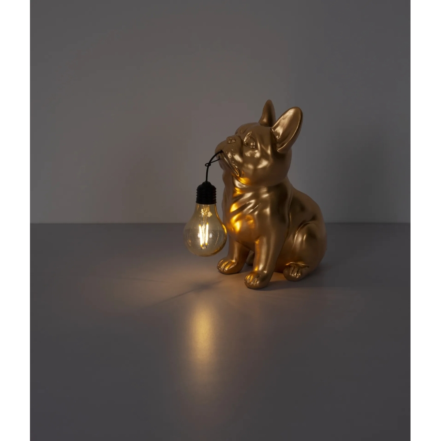 Globo - LED sončna svetilka LED/3V IP44 300 mAh zlati pes