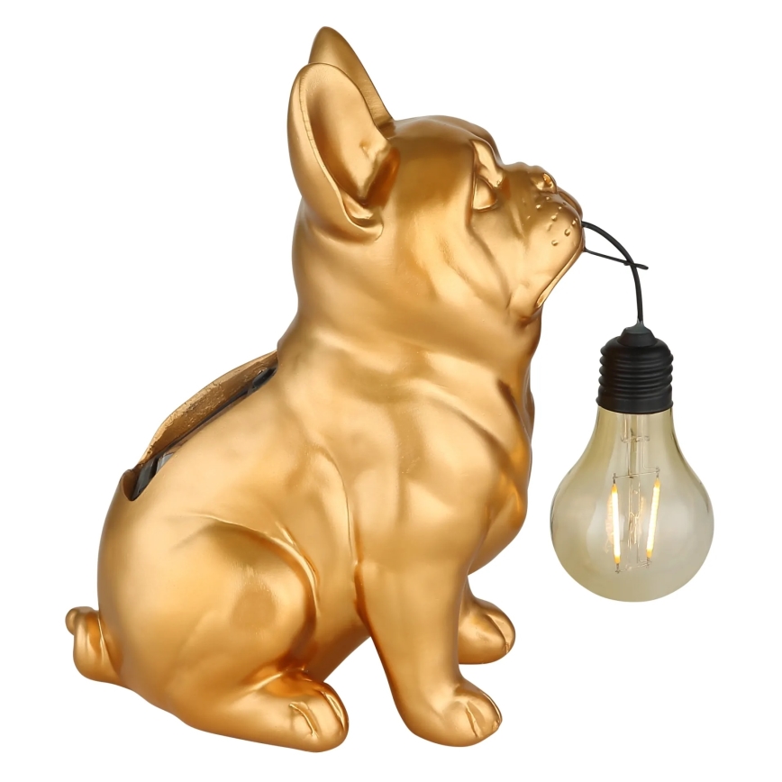 Globo - LED sončna svetilka LED/3V IP44 300 mAh zlati pes