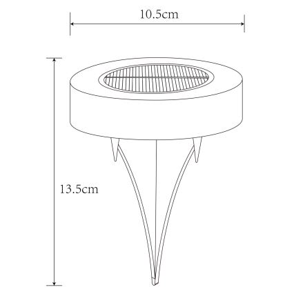 Globo - SET 2x LED Solarna svetilka LED/0,8W/3V 3200K IP44