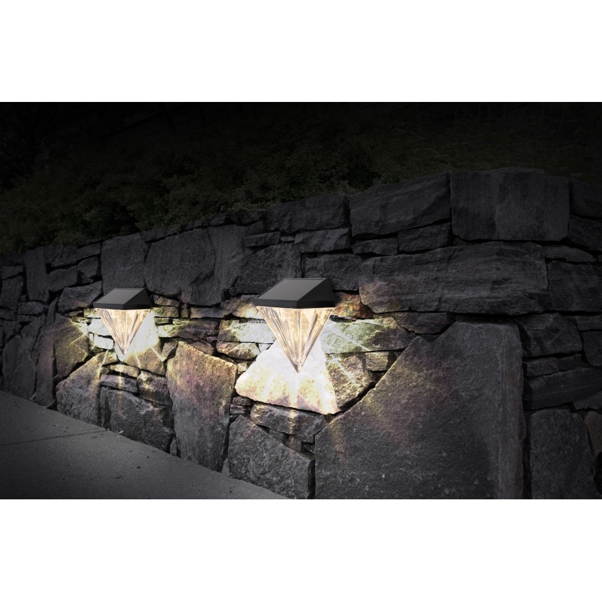 Globo - SET 2x LED Solarna stenska svetilka LED/0,5W/3V IP44 600 mAh