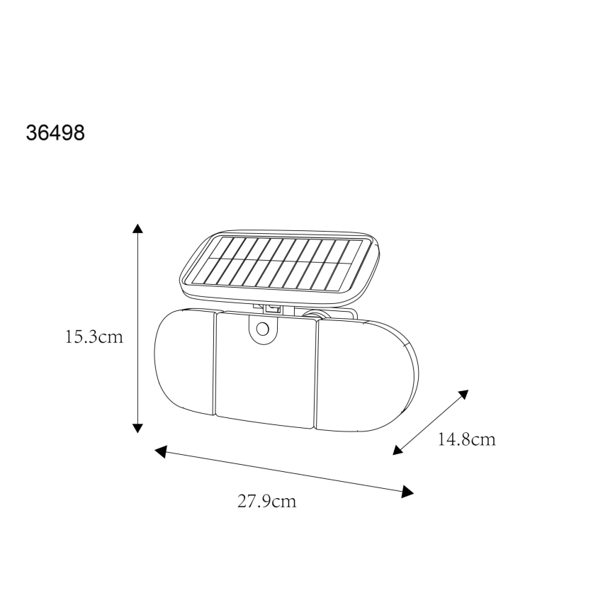 Globo - LED solarna svetilka s senzorjem LED/3,7V IP44 2000 mAh