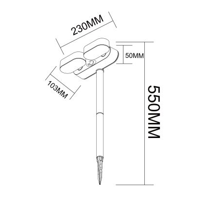 Globo - LED Solarna svetilka s senzorjem LED/7,2W/3V IP44