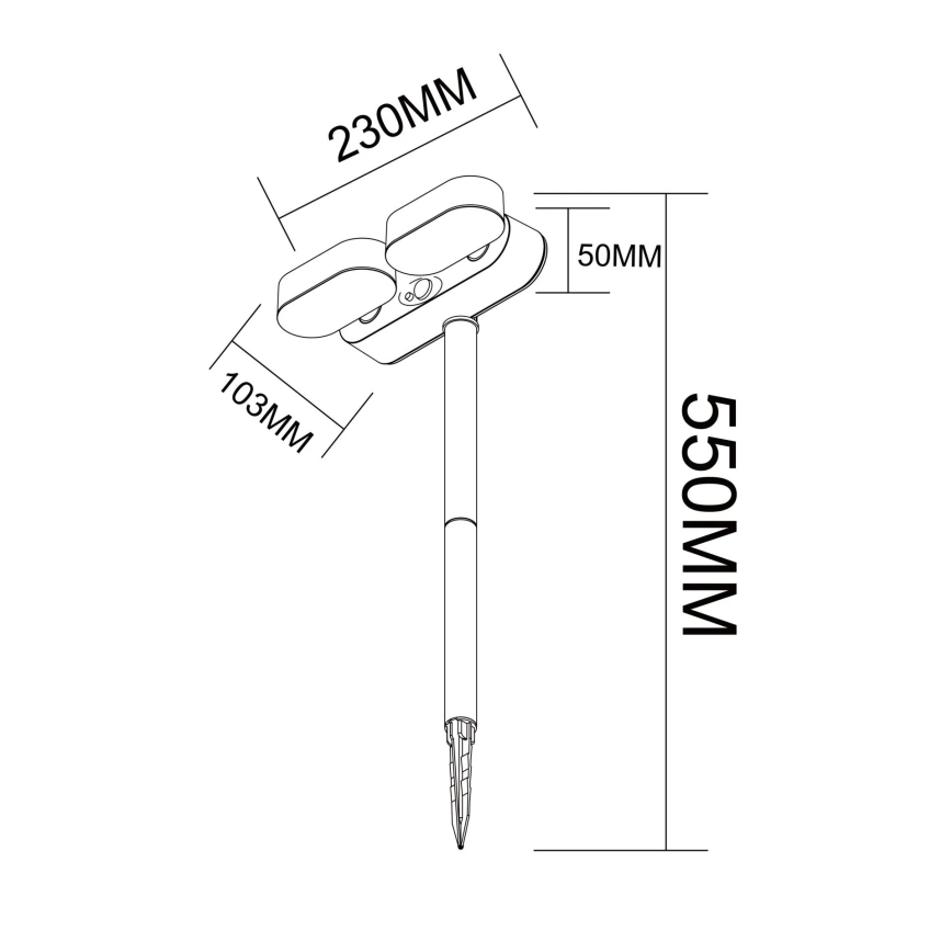 Globo - LED Solarna svetilka s senzorjem LED/7,2W/3V IP44