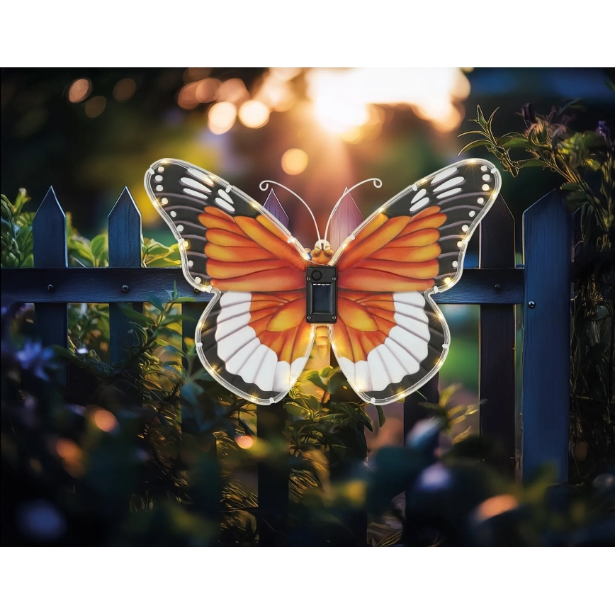Globo - LED solarno svetilo LED/3V IP44 200 mAh metulj