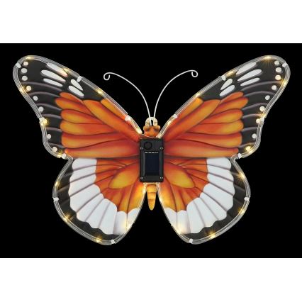 Globo - LED solarno svetilo LED/3V IP44 200 mAh metulj