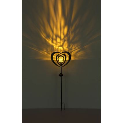 Globo - LED solarno svetilo LED/3V IP44 300 mAh srebrno srce