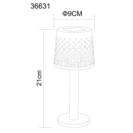 Globo - LED Solarna svetilka LED/0,06W/3,2V 3000K IP44 črna