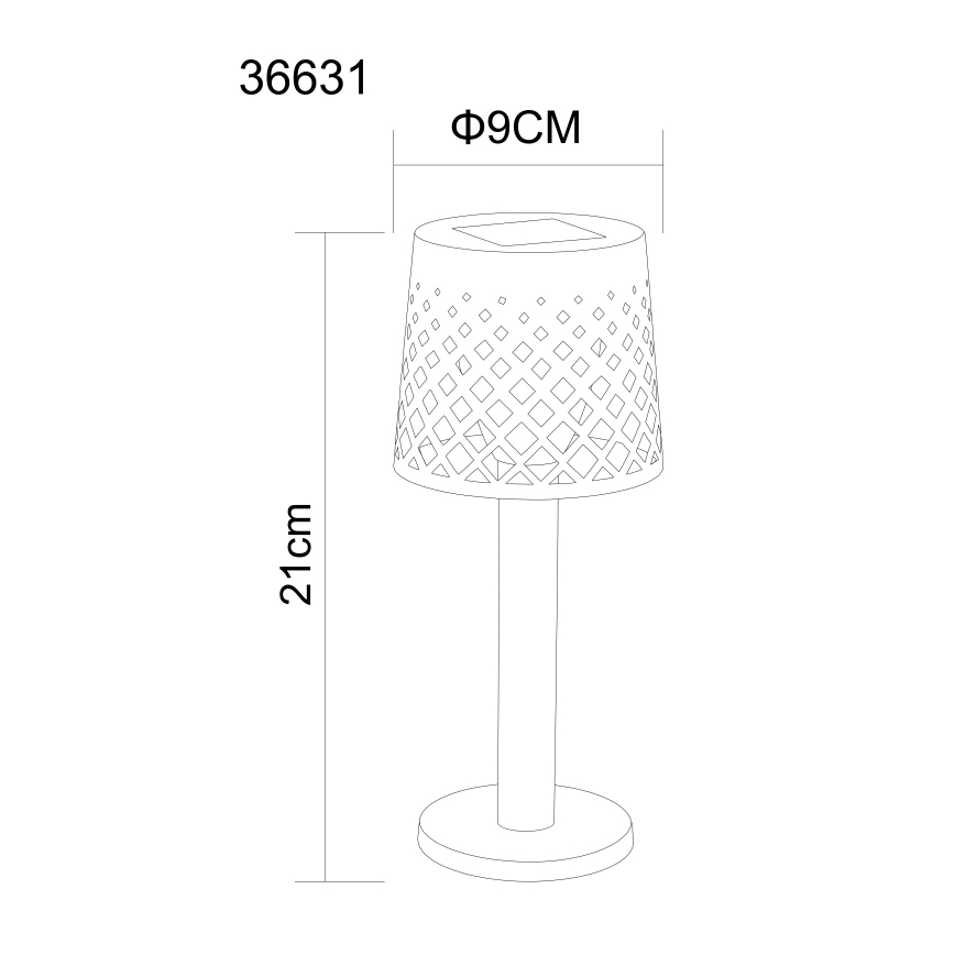 Globo - LED Solarna svetilka LED/0,06W/3,2V 3000K IP44 črna