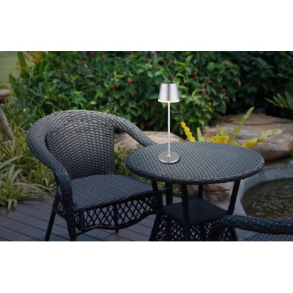 Globo - LED Solarna svetilka LED/0,6W/3V 3000K IP44 mat krom