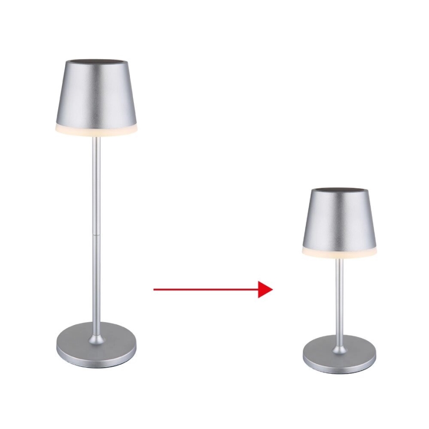 Globo - LED Solarna svetilka LED/0,6W/3V 3000K IP44 mat krom