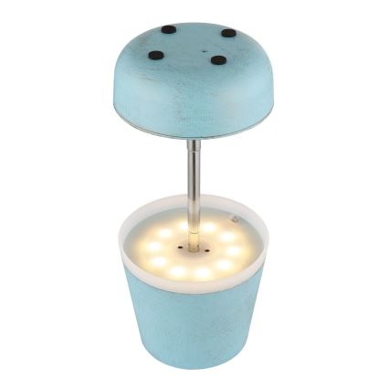 Globo - LED Solarna svetilka 10xLED/0,06W/3V IP44 800 mAh modra
