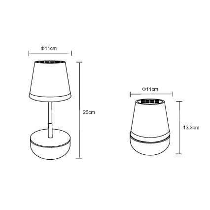 Globo - LED Solarna svetilka 10xLED/0,06W/3V IP44 siva