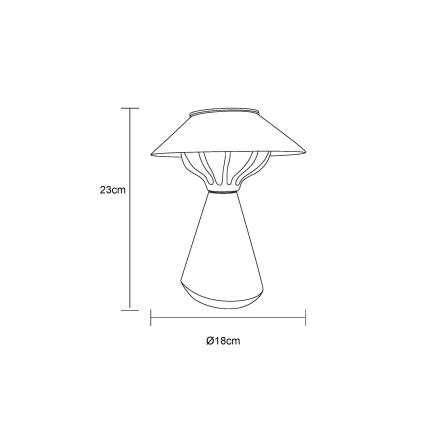 Globo - LED Solarna svetilka 10xLED/0,06W/1,2V IP44 črna