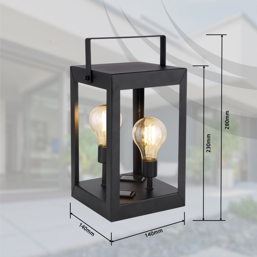 Globo - LED Solarna svetilka 2xLED/0,06W/3V IP44