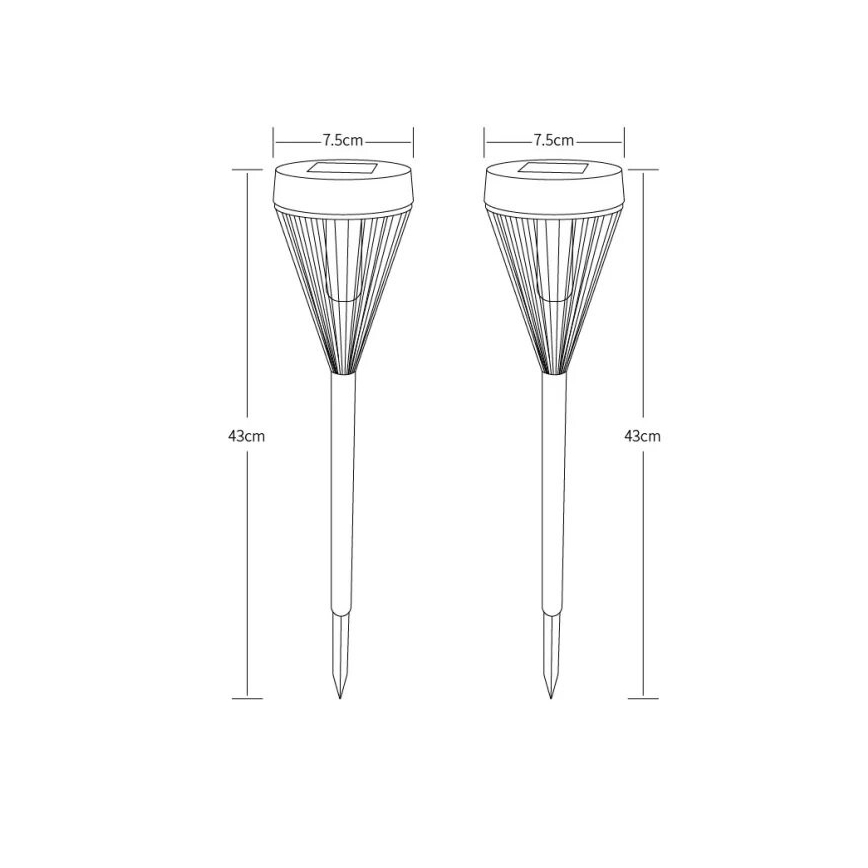 Globo - SET 2x LED Solarna svetilka LED/0,1W/1,2V IP44 300 mAh