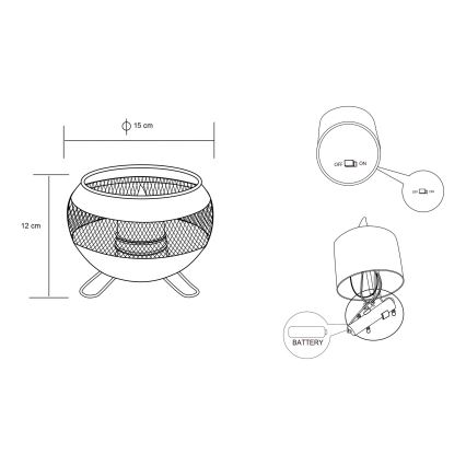 Globo - LED Solarna svetilka LED/1,2V IP44