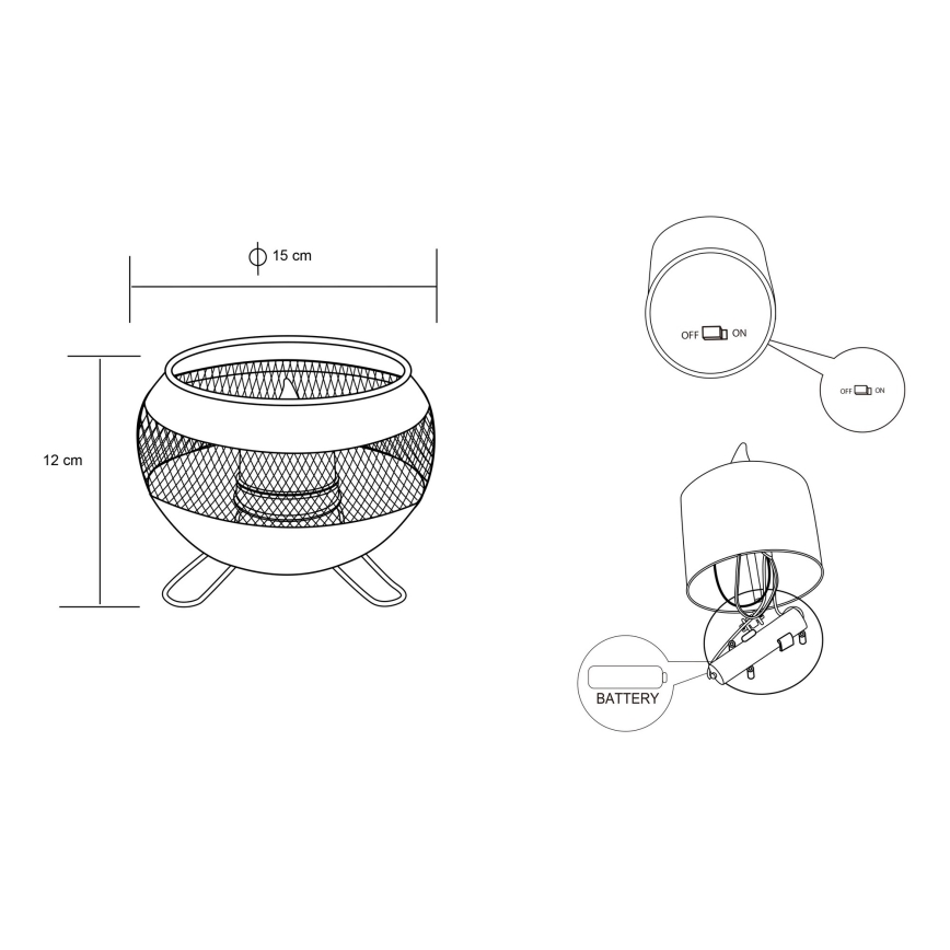 Globo - LED Solarna svetilka LED/1,2V IP44