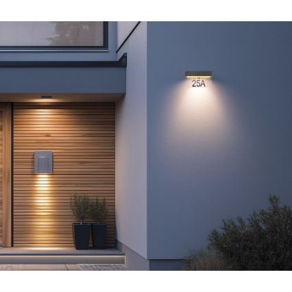 Globo - LED sončna hišna številka LED/6W/3,7V IP54 1800 mAh