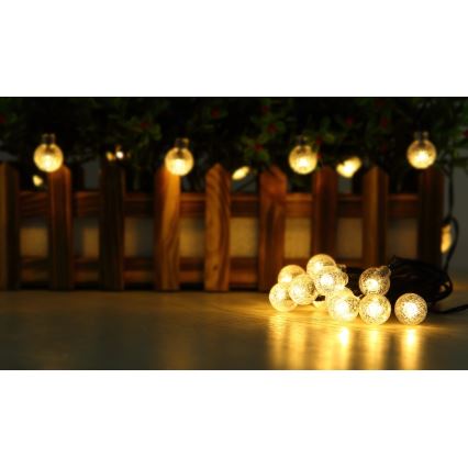 Globo - LED Solarna veriga 20xLED/0,06W/3,2V 285 cm IP44 600 mAh