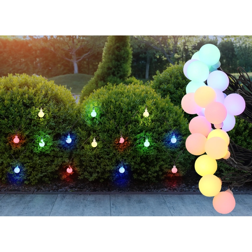 Globo - LED solarni niz 20xLED/1,2V IP44 300 mAh 5,8 m