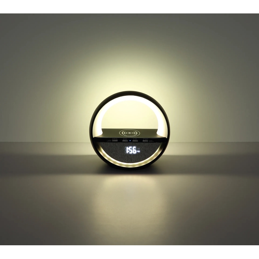 Globo - LED RGBW polnilna namizna svetilka na dotik s zvočnikom in brezžičnim polnjenjem QI LED/3,5W/5V 1800 mAh