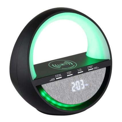 Globo - LED RGBW polnilna namizna svetilka na dotik s zvočnikom in brezžičnim polnjenjem QI LED/3,5W/5V 1800 mAh