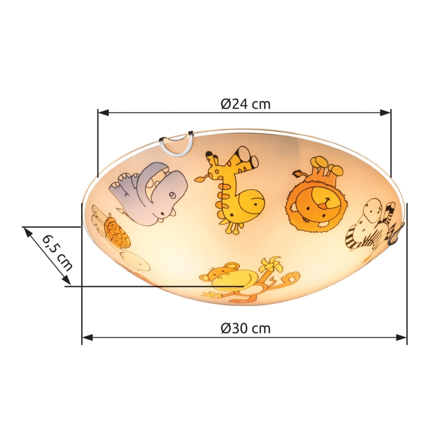 Globo - Otroška stropna svetilka 2xE27/60W/230V