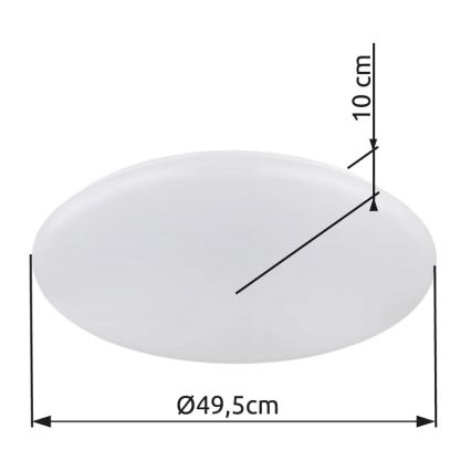 Globo - LED Stropna svetilka LED/24W/230V pr. 49,5 cm bela