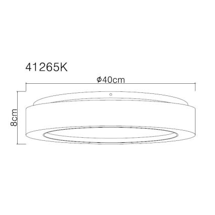 Globo - LED Stropna svetilka LED/24W/230V pr. 40 cm 4000K bela