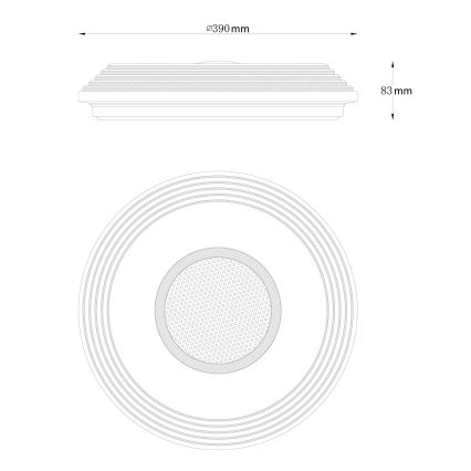 Globo - LED Zatemnitvena stropna svetilka LED/24W/230V 2700-6500K + Daljinski upravljalnik