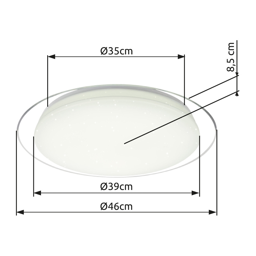 Globo - LED Zatemnitvena stropna svetilka LED/30W/230V 3000-6500K + Daljinski upravljalnik