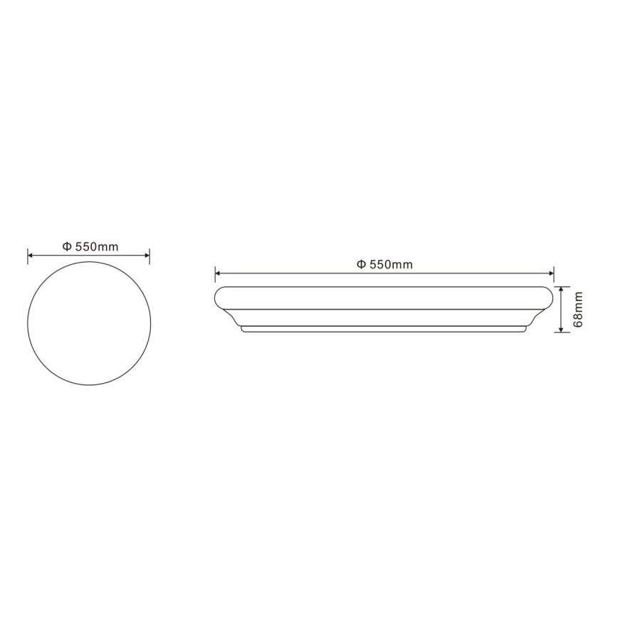 Globo - LED Stropna svetilka z daljinskim upravljalnikom LED/60W/230V