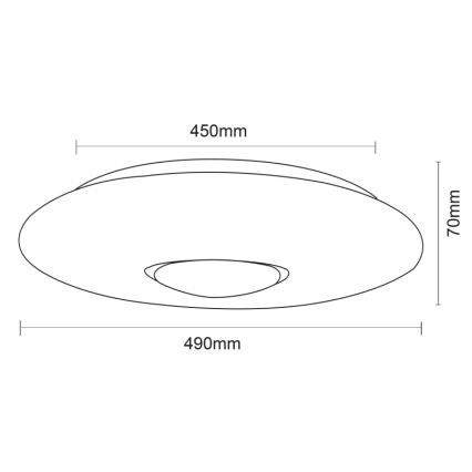 Globo - RGBW Zatemnitvena stropna svetilka LED/40W/230V 3000-6500K + Daljinski upravljalnik